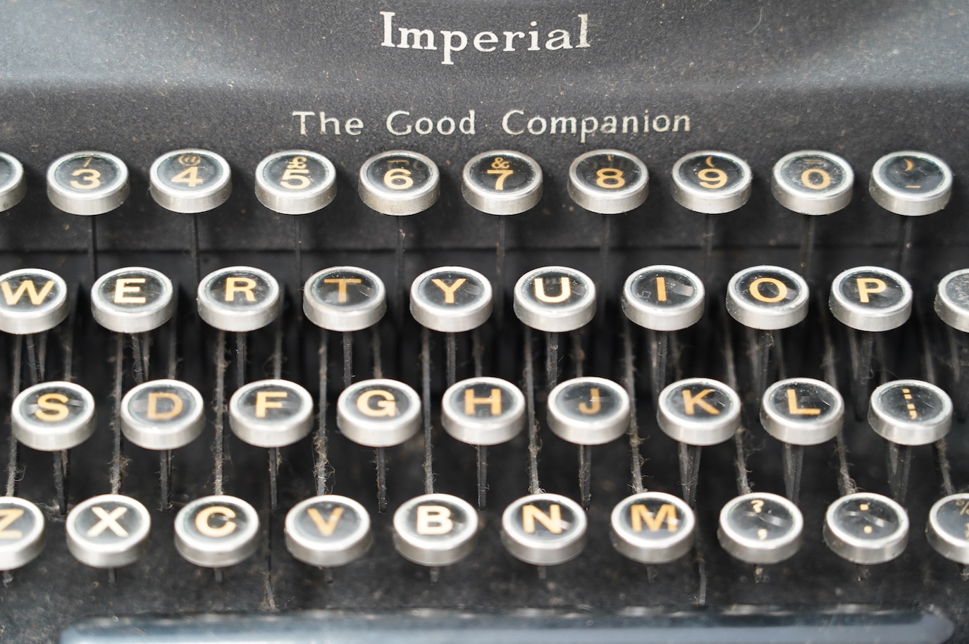 An Imperial portable typewriter, The Good Companion. Condition - poor to fair, some wear, minor damage and losses and surface rust to metal parts on the case